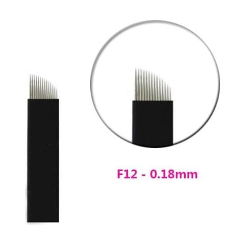 100pcs 0.18mm 13 Kinds Tattoo Needles Agulhas Tebori 12 pins Microblading 12 Flex Blades Permanent Make Up Manual Eyebrow Pen