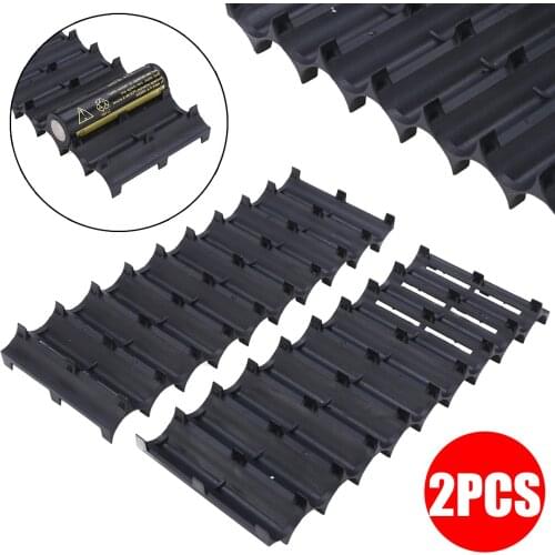 2pcs/set Professional 10x Cell Spacer 18650 Battery Cell Spacer Radiating Shell Pack Plastic Heat Holder Black New