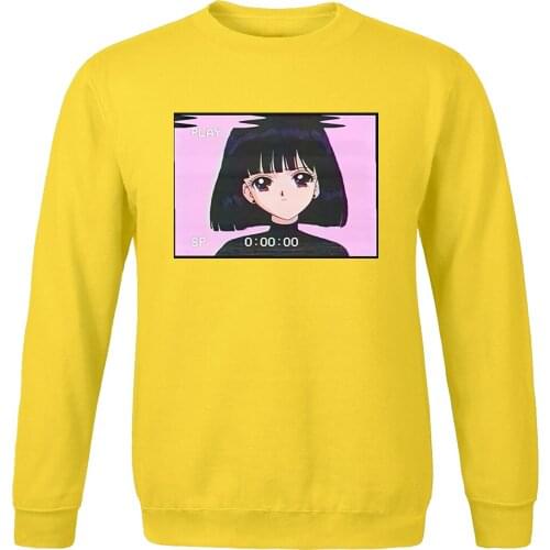 2020 slim fit man Tops hoodies spring autumn Sweatshirts Sad Girl Printed Male Streetwear Fashion Japanese Anime Mens tracksuits