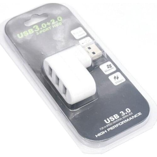 448F 3 in 1 3 Port USB 3.0 Hub Splitter USB Power Adapter USB 2.0 3.0 Hub for Multi-device Laptops