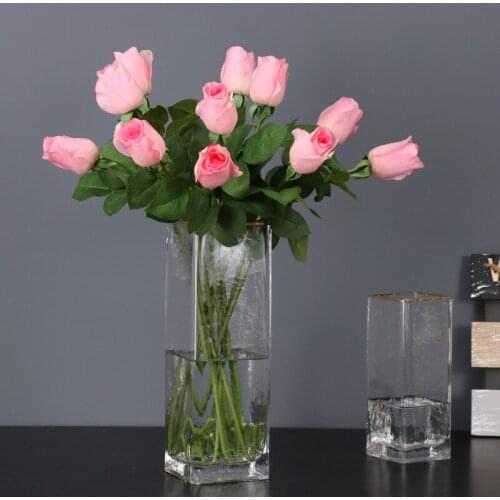 55cm Single Branch Real Touch artificial Roses decoration Bouquet Roses for home wedding decoration