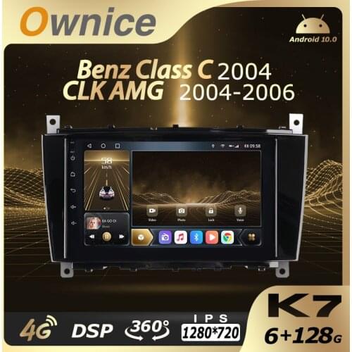 Ownice Android 10.0 K7 Car Auto Radio for Benz Class C 2004/CLK AMG 2004-2006 6G+128G 360 Panorama 4G LTE Atmosphere Lamp0