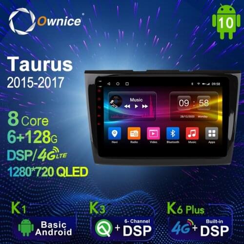 Ownice 1280*720 Android 10.0 K3 K6 Plus Car Multimedia Auto Radio for Ford Taurus 2015 - 2017 4G LTE Audio GPS Player 8 Core