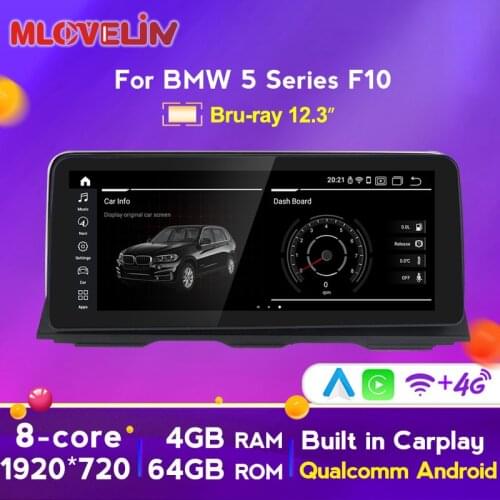 4G LTE 8Core Carplay Car Multimedia Radio player For BMW 5 Series F10 F11 2010-2016 CIC NBT Built in CarPlay 1920*720 4G+64G