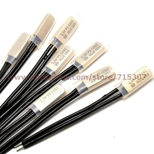 PHISCALE 30pcs KSD9700 5A 250V 45C degree Normal Closed temperature switch thermostat Thermal Protector