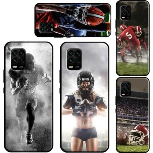 American Football Sport Case For POCO X3 Pro M3 F2 F3 Back Cover For Xiaomi Mi 11 Ultra Note 10 Lite Mi 9T 10T Pro