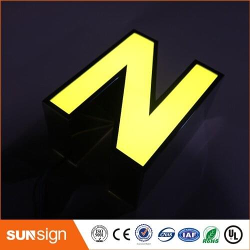 Custom storefront decorative LED lighting metal letters for signs