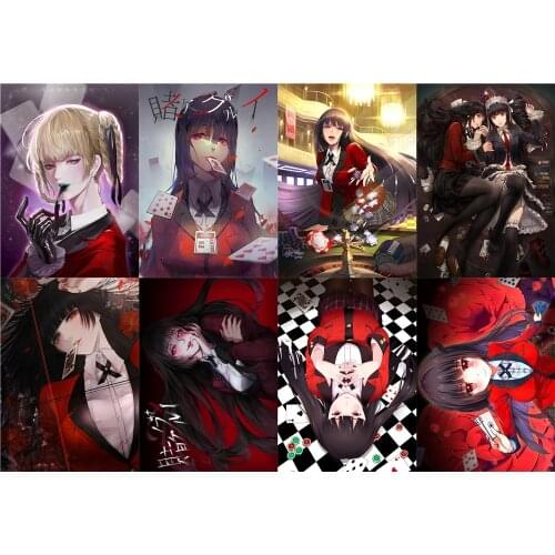 Kakegurui Jabami Yumeko Dropkick Polypropylene A3 8 pieces Posters wall poster PPP128