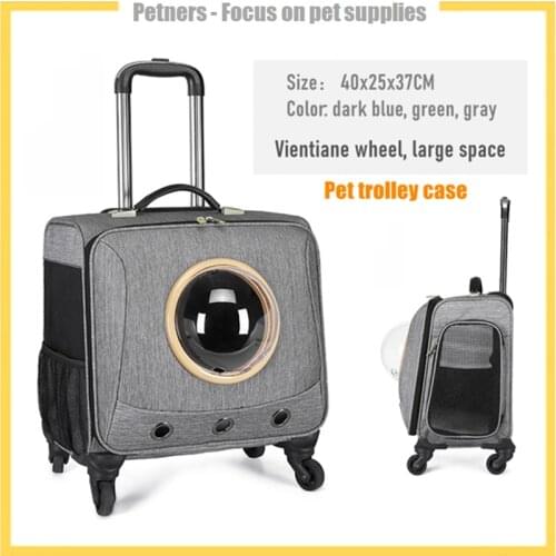 Pet trolley carPet dog cat trolley space cabin travel bag small dog puppy outdoor pet travel trolley case