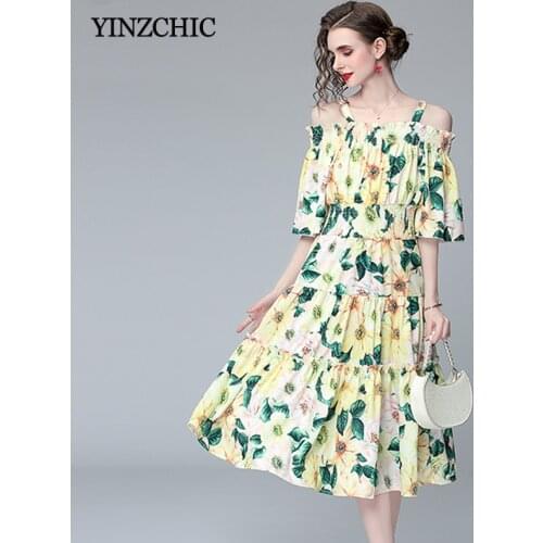 Summer Woman Floral Boho Dress Straped New Ruffle Skirt for Woman Female Casual Print Slim A-line Skirts Femme Beach Vestidos
