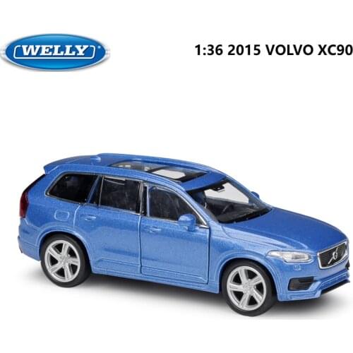 WELLY Diecast 1:36 VOLVO XC90 SUV High Simulator Pull Back Car Model Car Metal Alloy Toy Car Vehicle For Kids Gift Collection