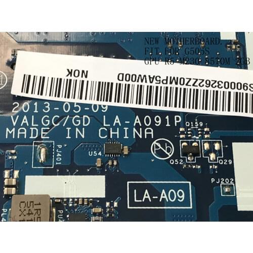 BRAND NEW VALGC/GD LA-A091P FOR Lenovo G505S Laptop motherboard GPU R5 M230 8570M (qualified OK)
