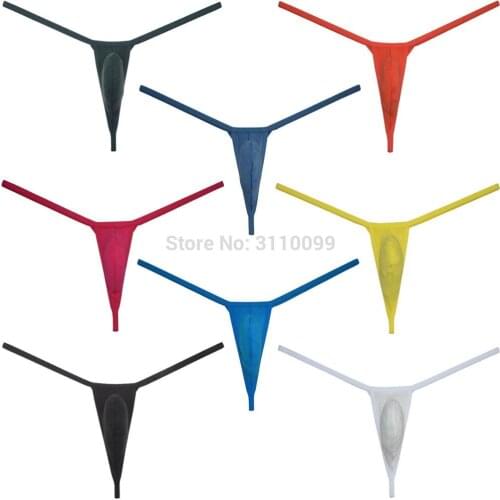 Mens Solid Soft Ventilate Pouch Micro Thongs Bikini Mens Thong mankini underwear g strings jockstrap tangas
