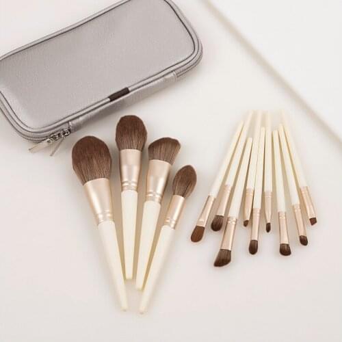 13/14 Makeup Brushes Set Eyeshadow Beginner Makeup Beauty Complete Tool Eyebrow Shadow Brush Lip Foundation Portable Storage