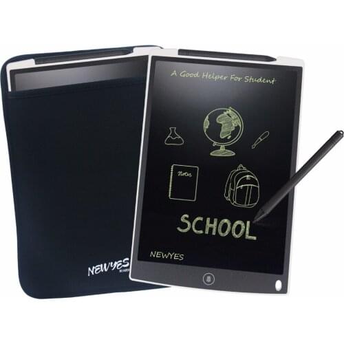 NEWYES 12inch LCD eWriter Paperless Memo Pad Tablet Writing Drawing Graphics Board Kids Gift eWriter Notepad with Manget + Bag
