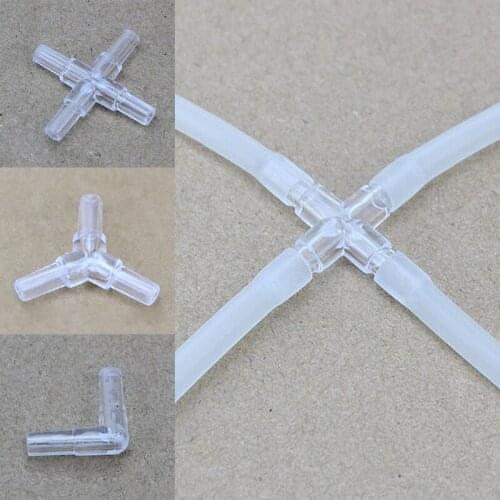 10pcs Aquarium Fish Tank Airline Tube Hose 2/3/4 Way Connector Adapter oxygen Pump Tubing joint trachea Fitting Joiner Part