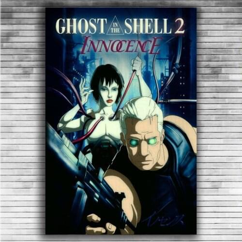 Ghost In The Shell Classic Japan Anime Hot Movie 2 Silk Fabric Wall Poster Art Decor Sticker Bright