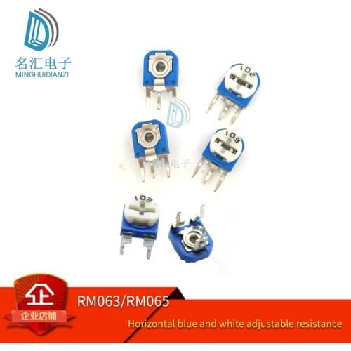 10pcs RM063 RM-063 100R 200R 500R 1K 2K 5K 10K 20K 50K 100K 200K 1M ohm Trimpot Trimmer Potentiometer variable resistor WH06-2