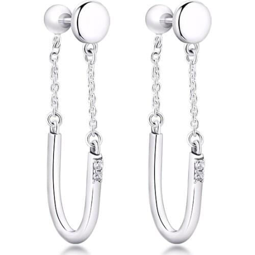 100% 925 Sterling-Silver-Jewelry Luminous Droplets Earring Free Shipping