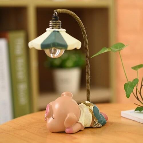 Modern Cartoon Pig Animal LED Night Light Bedroom Nursery Lamp Home Decor Luminaire Bedside Desk Lights for Children Kids Baby