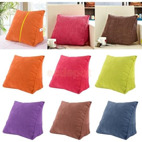 Triangular Waist Cushion Pillow Chair Seat Cushion Pad Backrest Lumber Throw PillowTatami for Home Car Offcie Size S --6 Colors