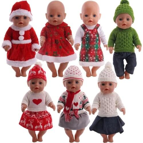 Logan Doll Knit Sweater Fashion Set=Clothes+Hat,BootsFit 18 Inch American&43Cm New Born Baby,Generation,Birthday Girls Toy Gift