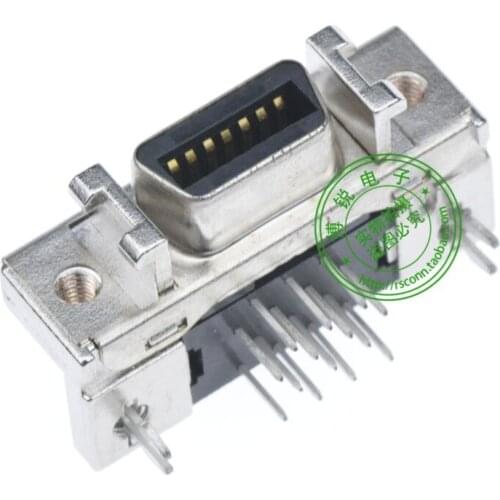 High-quality SCSI connector MDR connector 14P 90 -degree bend foot replacement 3M 10214-52A2
