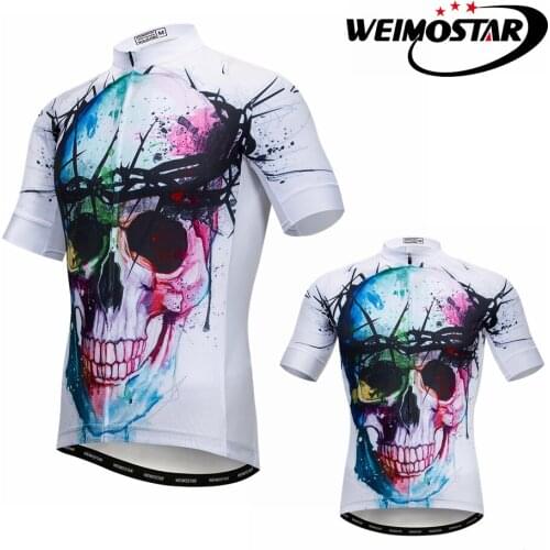WEIMOSTAR Pro Team Ropa Ciclismo Sports Mens Cycling Clothing Short Sleeve Shirts Tops Mens Bike Bicycle Cycling Jerseys White