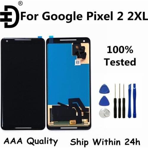6.0" AMOLED LCD For Google Pixel 2 XL LCD Display Touch Digitizer Assembly Screen 5.0" For Google Pixel 2 LCD Screen Replacement