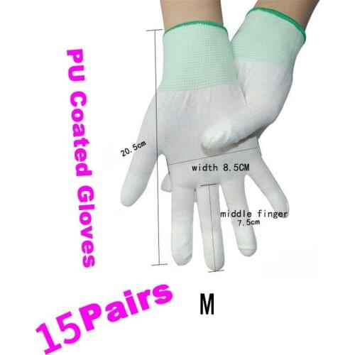 10 Pair Stable Quality Anti Static ESD Safe Antistatic Gloves Electronic Working Gloves PU Coated Antiskid For Finger Protection