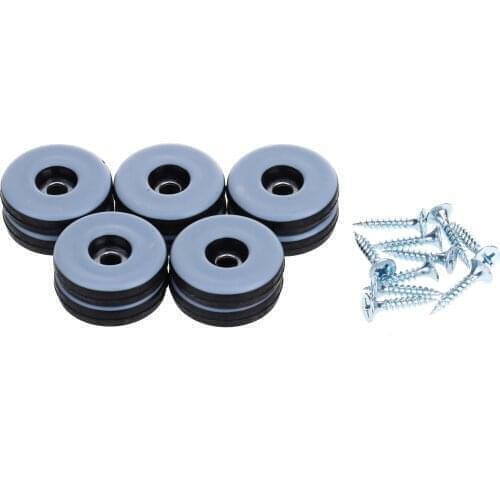 10Pcs Sliding Screw Pads Furniture Floor Protector Caps Table Chair Sliding Foot Pads with Screws for Cabinet Sofa
