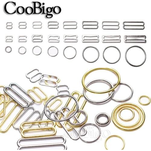 150pcs Metal Lingerie Adjustable Sliders and O Rings and Adjustable Hook Buckles for Underwear Bra Strap DIY Accessories