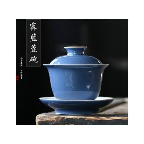 180ml Ceramic Tea Tureen Kung Fu Pu'er Black Tea Oolong Teaware Hand Catch Bowl Chinese Tea Ceremony Accessories Free Shipping