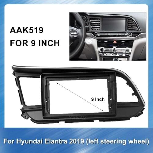 9 Inch 2 Din Car Radio Fascia Trim Kit For-Hyundai Elantra 2019 Car Audio Stereo Receiver Fascias Fitting Adaptor Facia Panel