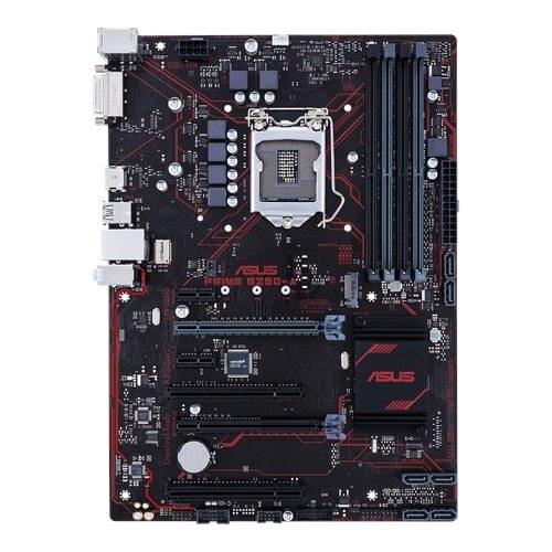 Used ASUS PRIME B250-A motherboard Intel LGA-1151 ATX motherboard with LED lighting, DDR4 2400MHz, M.2, HDMI, SATA 6GB/s, USB 3