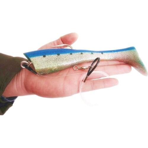 1pcs/pack big artificial soft fish 65g-95g boat trolling lure bait deep sea tuna drag flying fish big game large lure sea bait