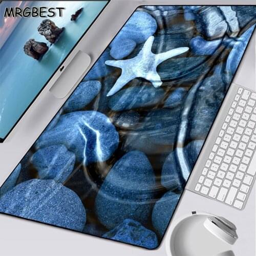 MRGBEST Starfish Seawater Game Large Lockedge Anime Rubber Mouse Pad Player Laptop Computer Keyboard Table Non-slip Mat XXL