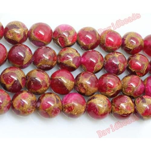 Factory price Natural Red gold colored stone Loose Nepal Beads 16" Strand 6 8 10MM Pick Size For Jewelry Making