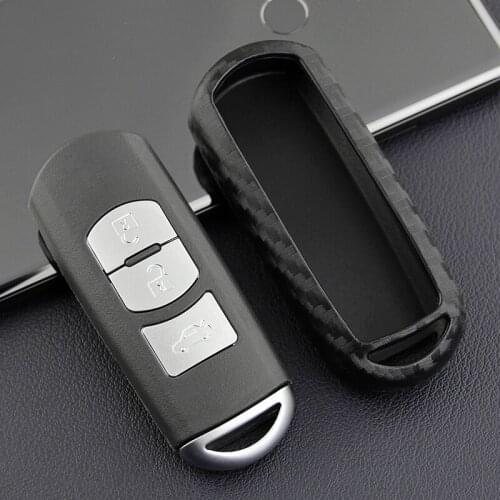 Carbon Fiber Look Car Key Case Protective Case Shell Housing Useful Practical Popular Accessories Brand New