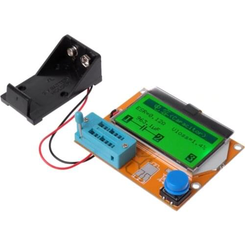 9V LCD Digital Transistor Tester LCR-T4 ESR Meter 12864 Backlight Capacitance