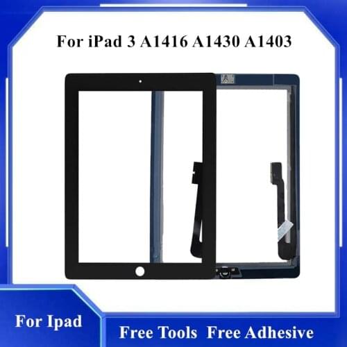 For iPad 3 Screen Replecement For iPad 3 A1416 A1430 A1403 Touch Screen Digitizer Assembly with Home Button