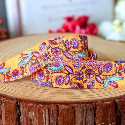 FLRA ElasticPeace and love printing elastic hairband