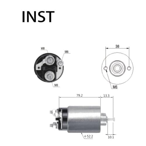 ELECTROMAGNETIC SWTICH SOLENOID FOR 12V 4.5KW F6VZ-11390-AA SW-5112/SW-5203 1762 E90Z11390A F02U11390AA F3CU11390AA SSF1178F