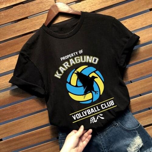 Men Women Fashion Haikyuu Karasuno Volleyball Club T-shirt Casual Tee Unisex Clothes