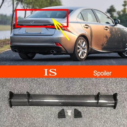 IS 2013-2022 Real Carbon Fiber GT-style Car-styling Sporty Rear Trunk Wing Spoiler for Lexus IS 2013-2022 Sedan