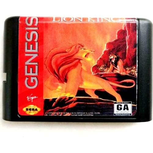 Lion King 16 bit MD Memory Card for Sega Mega Drive 2 for SEGA Genesis Megadrive