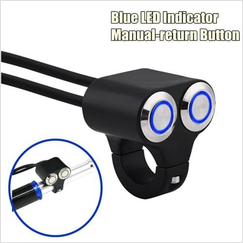 Motorcycle Handlebar Switch ON/OFF Manual-return Latching Action Buttons Easy To Install 1"25mm