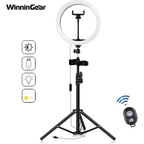 30cm Photography Lighting LED Selfie Ring Light Ring Lamp with 50CM Tripod Remote for YouTube Makeup Video Live Stream Studio