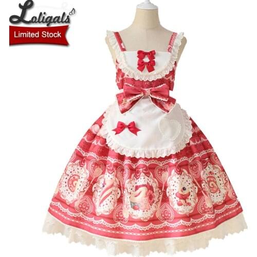 Sweet Desert Printed Lolita JSK Dress with Apron by Alice Girl ~ Limited Stock