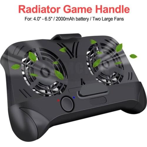 For PUBG Multifunction Mobile Phone Cooling Gamepad Charging Holder Dual Fans Radiator Games Heat Sink Power Bank USB Gamepad
